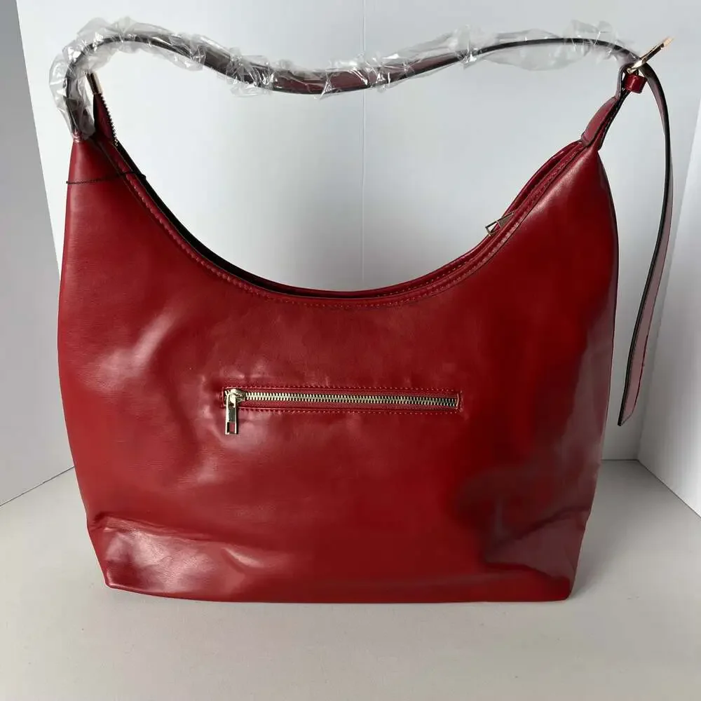 K Carroll‎ Accessories Red Vegan Leather Hobo Shoulder Bag RFID NWT